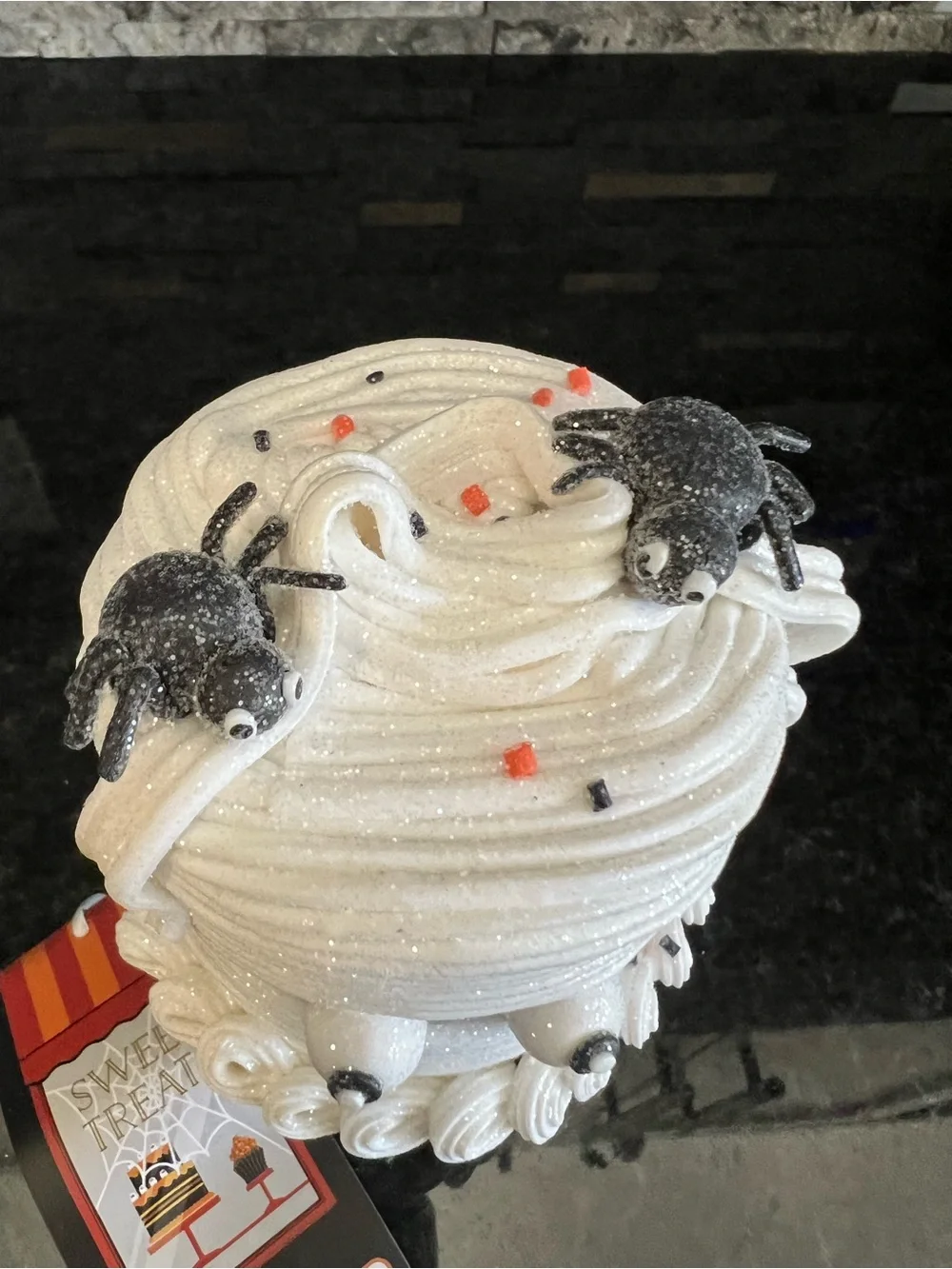 Halloween MUMMY & SPIDERS Faux Cake, 6 inches, Very Realistic & CUTE!!